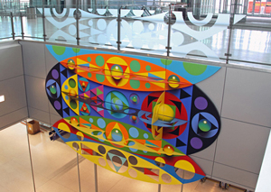 James Wille Faust's 'Chrysalis,' which was installed at the Indianapolis International Airport terminal in 2008, was dismantled and placed in storage . Copyrighted image appears by kind permission of the artist's management.